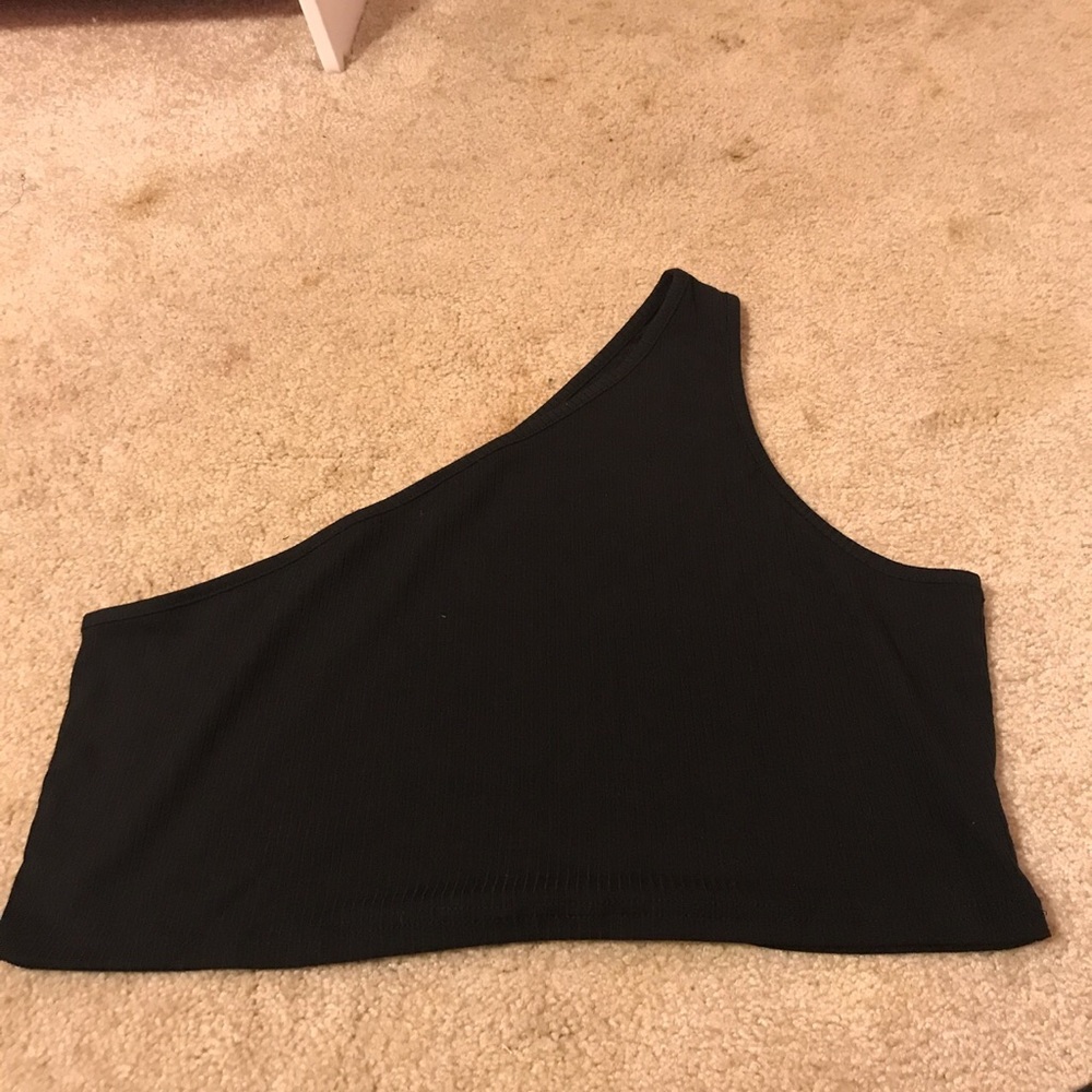 Black one shoulder top